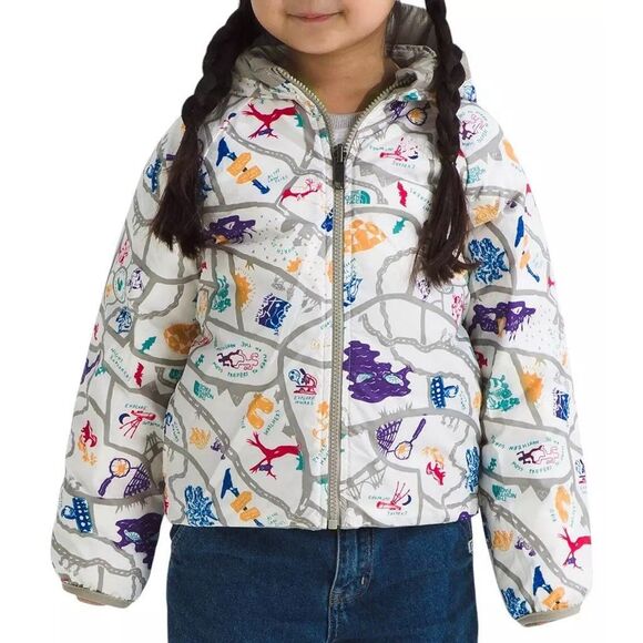 The North Face Little Kids’ Reversible Perrito Hooded Jacket Clay Grey SZ 5 NWT - Picture 3 of 7